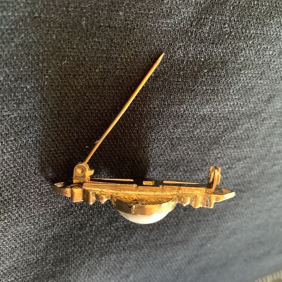 Bar Brooch- with rose - Picture 4 of 5